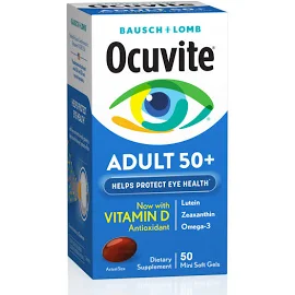 Bausch & Lomb Ocuvite Eye Vitamin/Mineral Supplement, Adult 50+, Softgels - 50 count