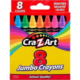 Cra-Z-Art Jumbo Crayons Assorted Colors 8 Count