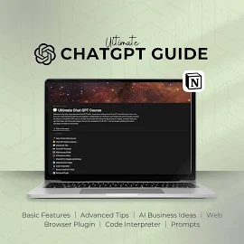 Ultimate Chat GPT Course | Notion Template | AI Course | List Of AI Tools | Mid Journey Guide| Easy Download