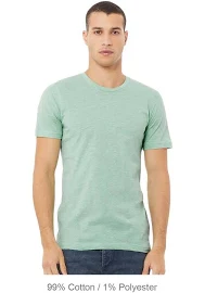 Bella + Canvas 3001CVC unisex CVC Jersey Tee - Heather Prism Mint 4XL