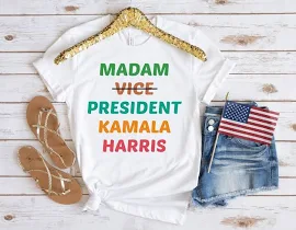 Madam President Kamala Harris Shirt, Kamala Harris 2024 T-shirt, Kamala Election Shirt, Kamala Rally Shirt, Anti Trump Shirt,Kamala Fans Tee