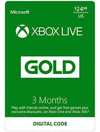 3 Month Xbox Live Gold Membership Code