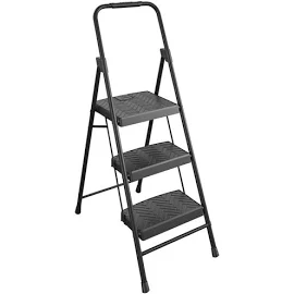 Cosco 53.54 in. H x 18.5 in. W x 2.36 in. D 300 lb. Capacity 3 Step Steel Step Stool