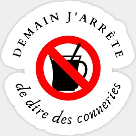 Café : Demain J'arrête Sticker