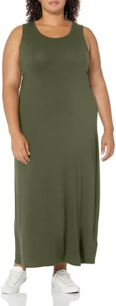 Amazon Essentials Women's Tank Waisted Maxi Dress