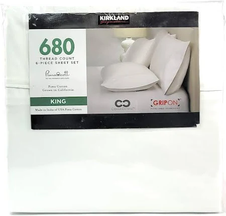 Kirkland Signature 680 Thread Count 6-piece Sheet Set