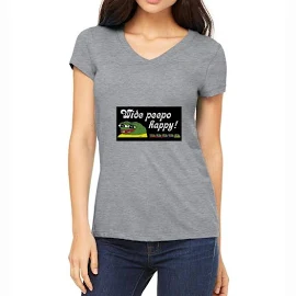 Wide Peepo Happy! Partridge Pepe (distre Women's V-Neck T-Shirt by Artistshot
