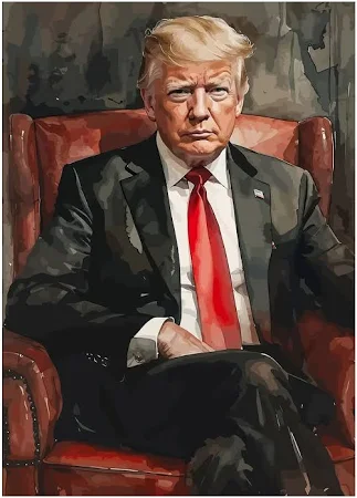 Displate Metal Poster "Donald Trump Portrait" - President 2024 - Magnetic Poster - Gift Idea