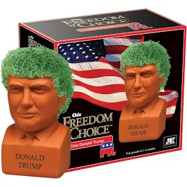 Chia Pet Donald Trump Freedom of Choice Pottery Planter