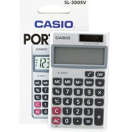 Casio SL-300SV Handheld Calculator, 8-Digit LCD