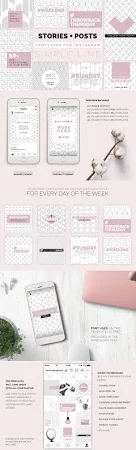 Simple Line Instagram Pack by Youandigraphics | Creative Market