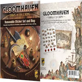 Gloomhaven - Jaws of The Lion Removable Sticker Set & Map