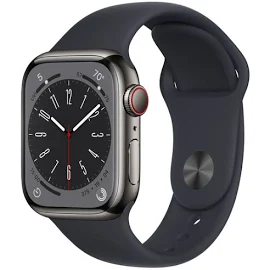 Apple Watch Series 8 GPS 45mm Midnight Aluminum Case with M-L Sport Band