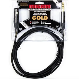 Mogami Gold TRS to Female XLR Cable; 10 ft