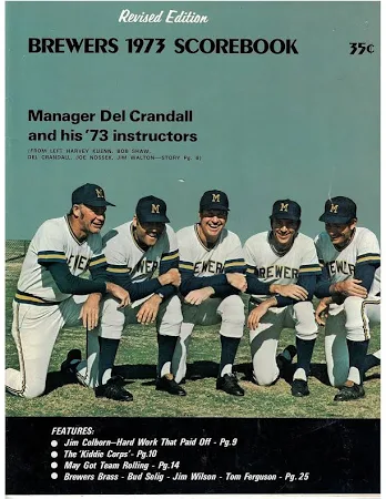 1973 Milwaukee Brewers Official Scorebook Brewers V Red Sox Scored