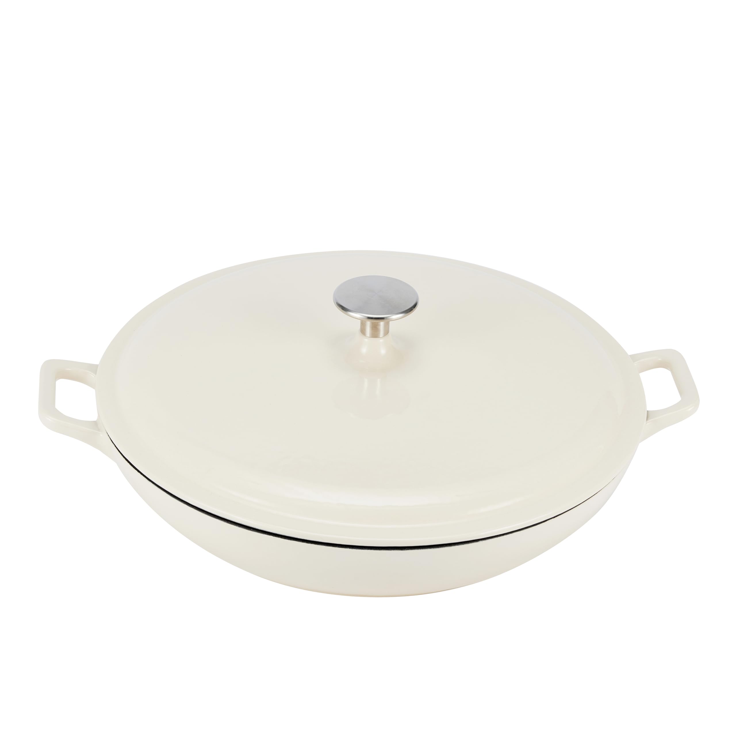 Amazon Basics Enameled Cast Iron Casserole Skillet