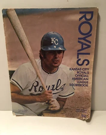 Vintage 1972 Kansas City Royals Official Al Score Book With Lou