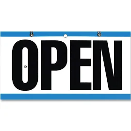 Cosco Blue/White/Black Open/Closed Outdoor Sign, 11.6 x 6 inch