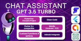 Chat Assistant AI - Chat GPT 3.5 Turbo | Admob | Open AI Chat - Flutterflow App (Mobile, IOS)