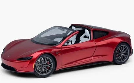 1/18 Official Dealer Edition Tesla Roadster (Red) Diecast Car Model