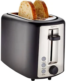 Amazonbasics 2 Slice, Extra-Wide Slot Toaster with 6 Shade Settings