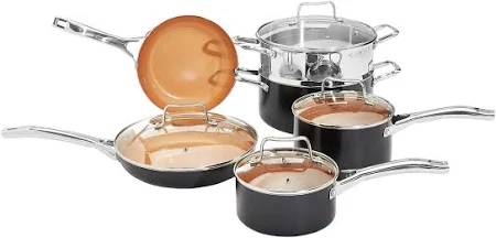 Amazon Basics Ceramic Nonstick Pots and Pans Cookware Set