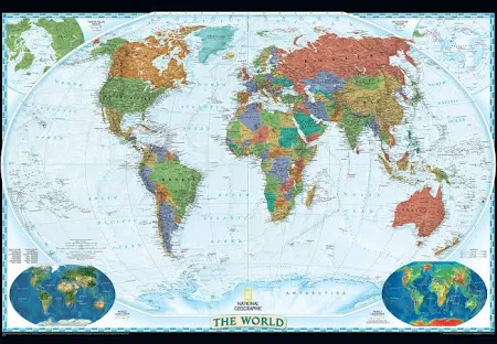 National Geographic World Decorator Wall Map
