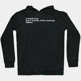 specificspectrum2020@gmail.com A Reddit Post That Is Actually Mildly Amusing Brilliant. Reddit Quote with Monochrome Text Hoodie