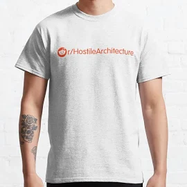 Hostile Architecture Subreddit Reddit Logo Orange architecture Classic T-Shirt