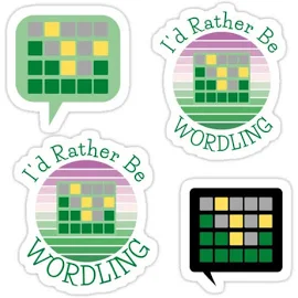 Wordle-i'd Rather Be Wordling-wordle Gamer Sticker | Redbubble Wordle