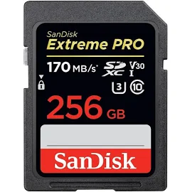 SanDisk - Extreme Pro 256GB SDXC UHS-I Memory Card