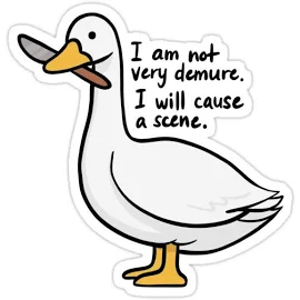 Very Demure Goose Sticker - Redbubble