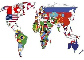 Art Print:Political Map of World by michal812 : 18x12in