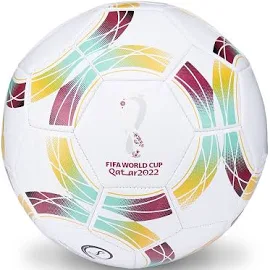 2022 World Cup Emblem White Football - Size 5