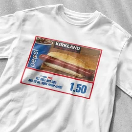 Costco Hotdog if you raise the price of the hotdog quote t-shirt, meme shirt, funny t-shirt, costco shirt, costco hotdog tee, graphic tee