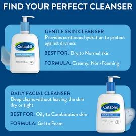Cetaphil Face Wash, Hydrating Gentle Skin Cleanser for Dry to Normal Sensitive Skin, New 20oz, Fragrance Free, Soap Free and Non Foaming