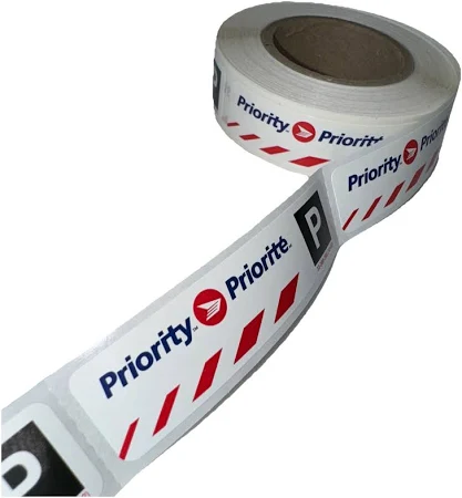 Canada Post Priority P Stickers | Pack Of 25 (brand New)