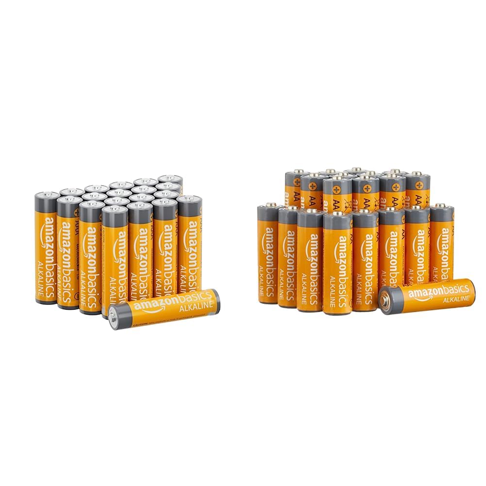 Amazon Basics AAA + AA High-Performance Alkaline Batteries (20 Pack Each), 10-Year Shelf Life