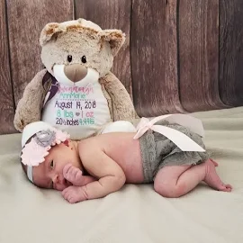 Personalized Stuffed Animal Completely Customizable Baby Shower New Baby Baptism Adoption Christmas Birthday Gift