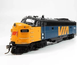Rapido 220578 Ho Scale Via Rail (logo On Nose) Fp9a Locomotive 6534