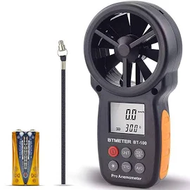 BTMETER BT-100 Handheld Anemometer, Digital Wind Speed CFM Anemometer