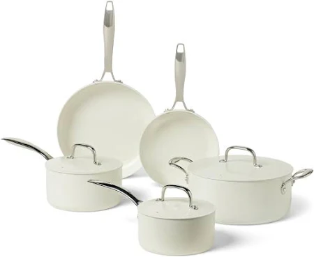 Amazon Basics 8-Piece Ceramic Nonstick Cookware Set