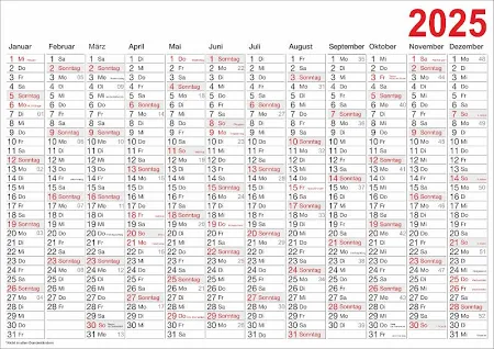 Sonderposten Wandkalender Wandplaner 2025 - Größe A3 Mit Oder Ohne