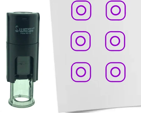 Stempel Instagram Logo Ø10mm Rund Lila