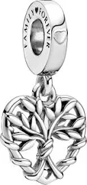 Pandora 799149C00 Charm-Anhänger Herz Familienstammbaum Silber