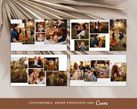 Facebook Timeline Collage Cover Photoshop und Canva Vorlage, Facebook Canva Vorlage, Facebook Timeline Photoshop Vorlage - FB048