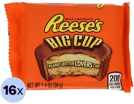 16x Reese's Big Cups | Erdnussbutter mit Schokolade | 39 g