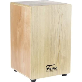 Fame Beginner Cajon, Einsteiger Cajon aus 7-lagigem Sperrholz, Drum Box mit abge