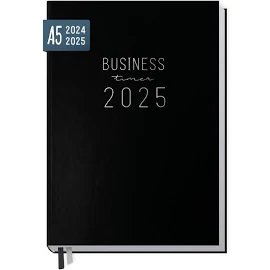 Häfft Business-Timer Buchkalender 2024/2025 - 18 Monate - Schwarz