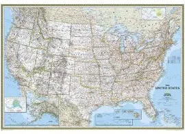 National Geographic United States Wall Map - Classic - Laminated